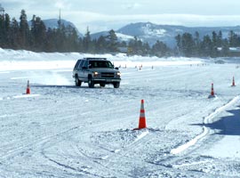 Truck Testing on Course in West Yellowstone